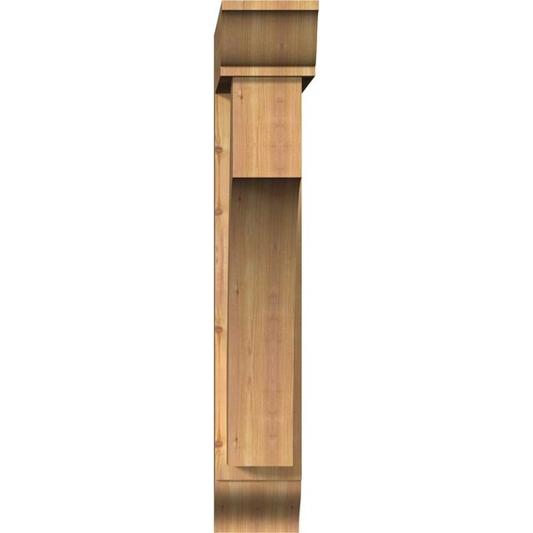 Westlake Traditional Smooth Bracket W/ Offset Brace, Western Red Cedar, 7 1/2W X 32D X 44H